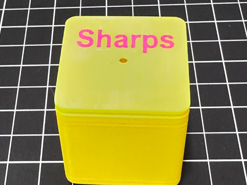 Gridfinity 1x1x6 Box & 1x1 Sharps Anylid