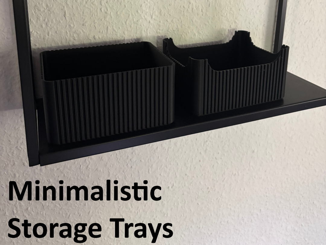Minimalistic Storage Trays, Lightweight+Stackeable
