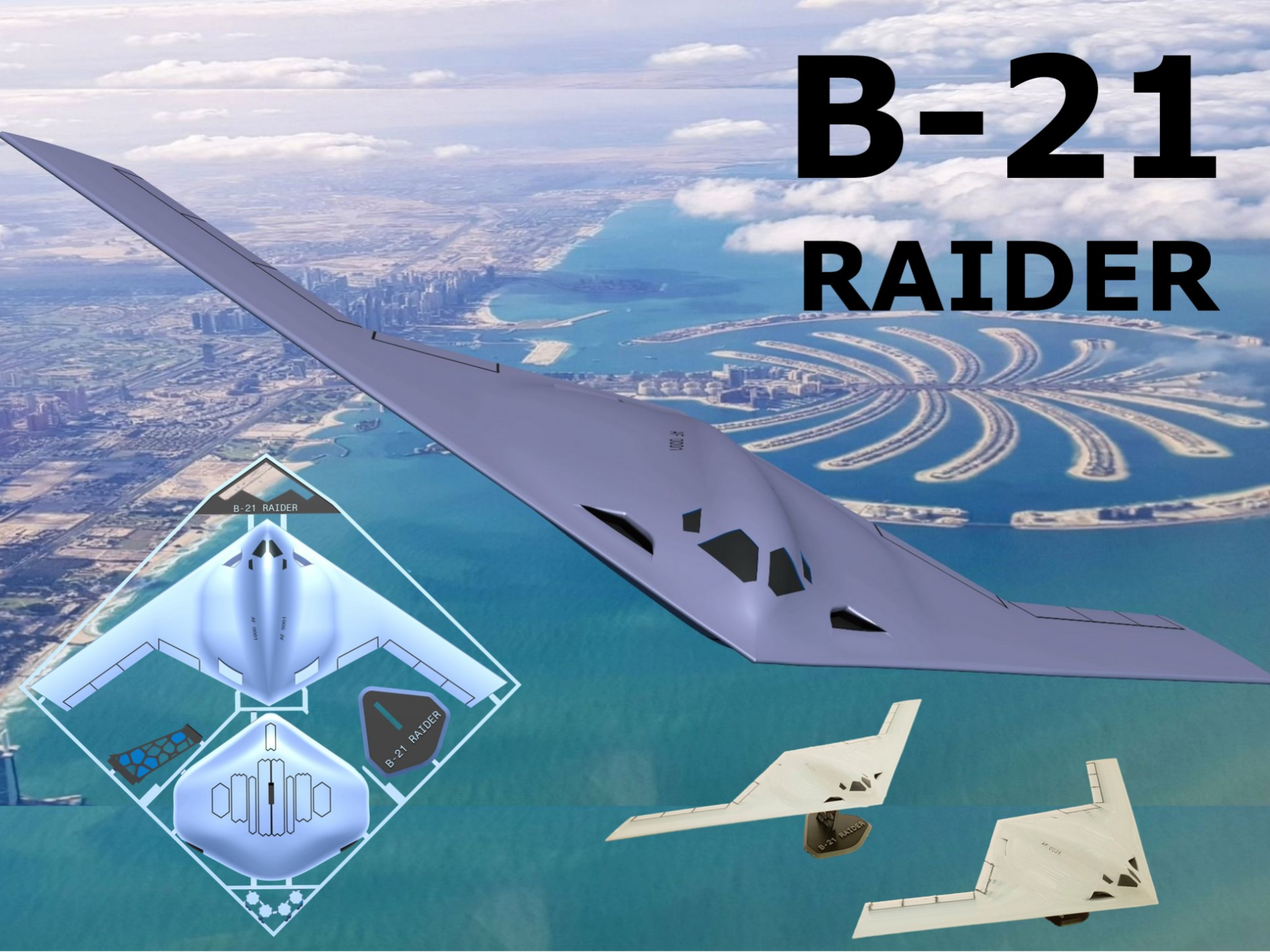 B-21 Raider Plane Kit Card