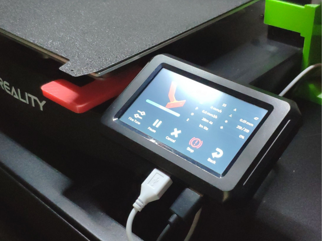 Ender3V3KE Horizontal Screen Holder (Guppy screen)
