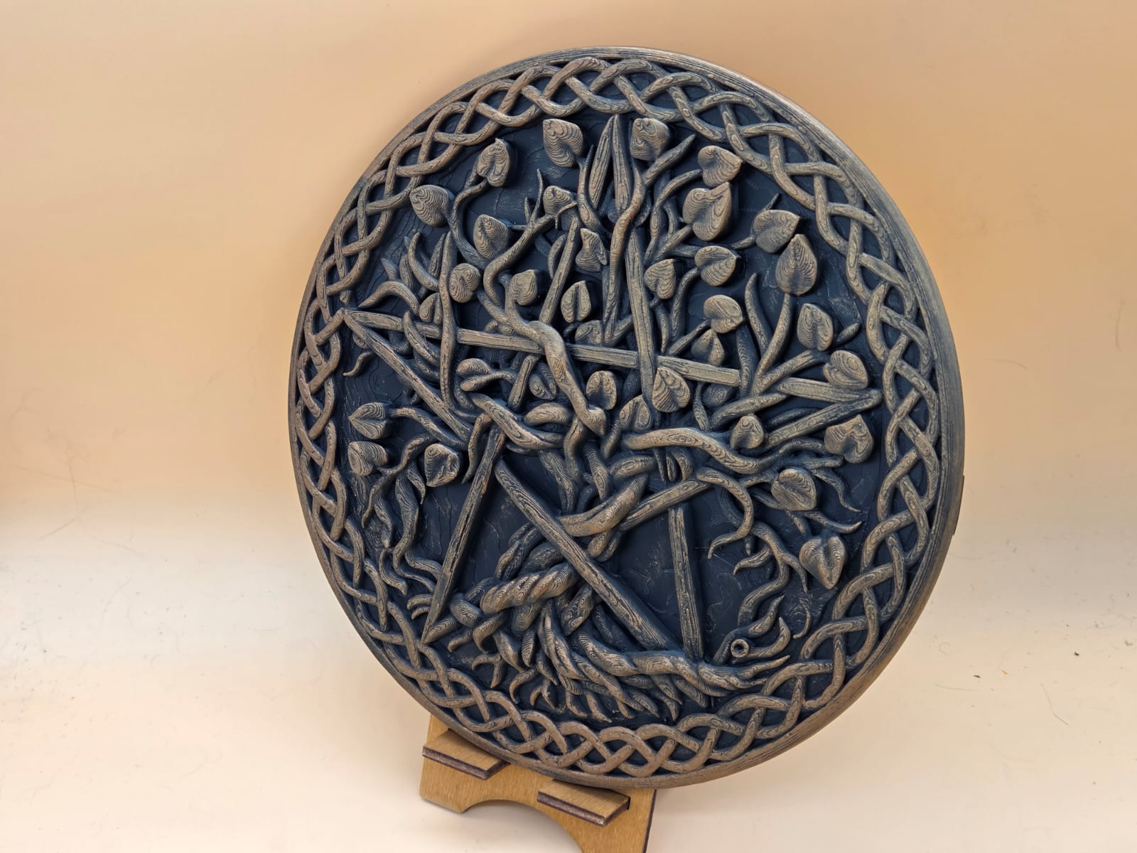 Tree of Life Pentagram Relief