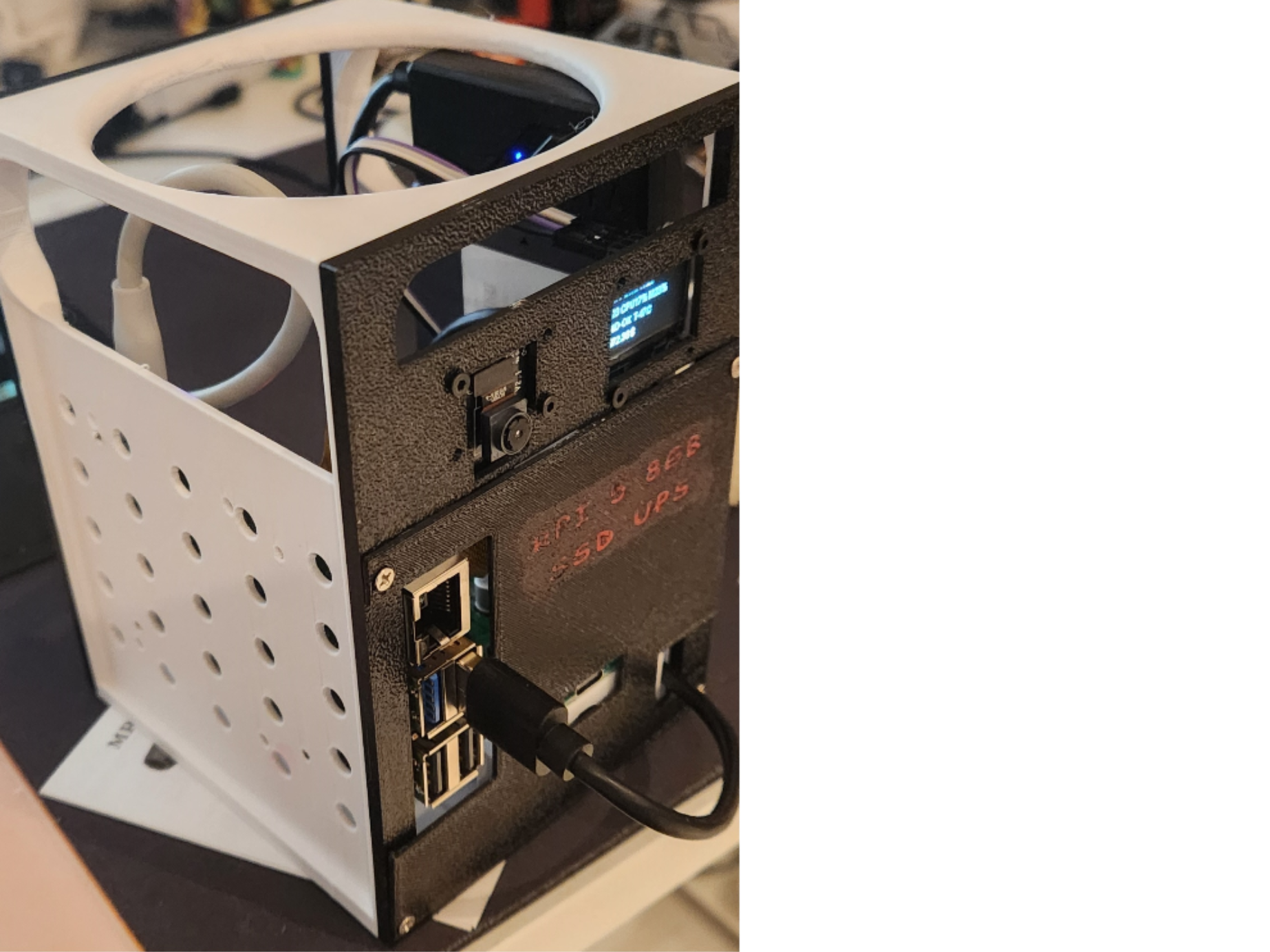 RPI 5 Tower- SSD UPS CAMERA LCD