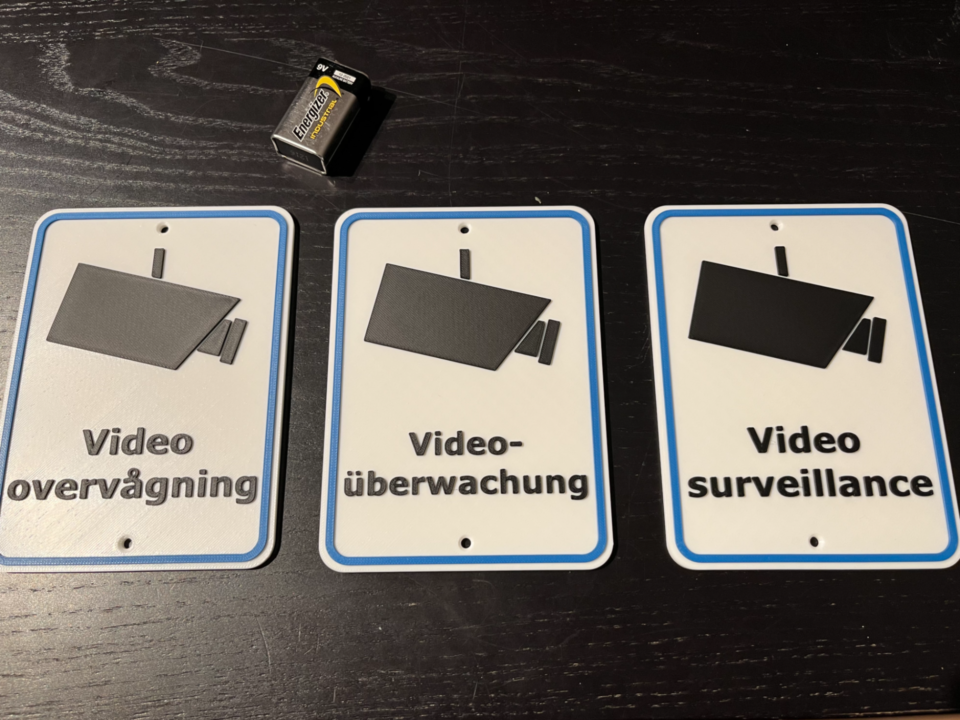 Video overvågning/überwachung/surveillance sign