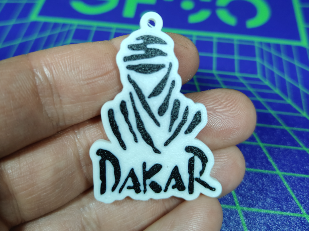 Dakar logo keychain