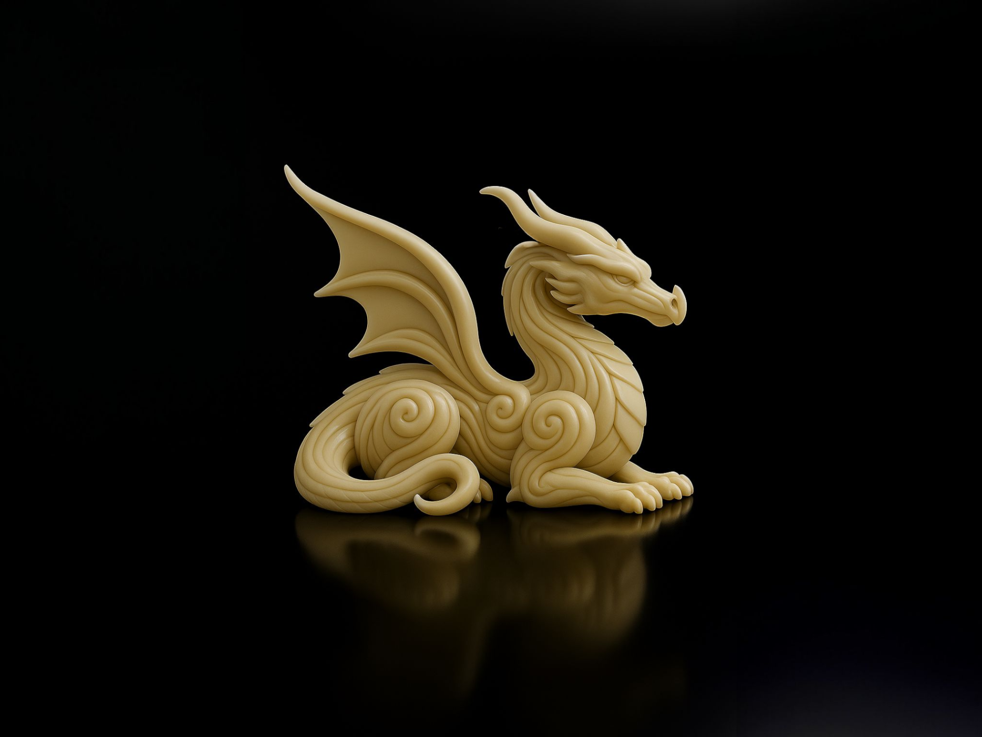 Dragón tribal tumbado