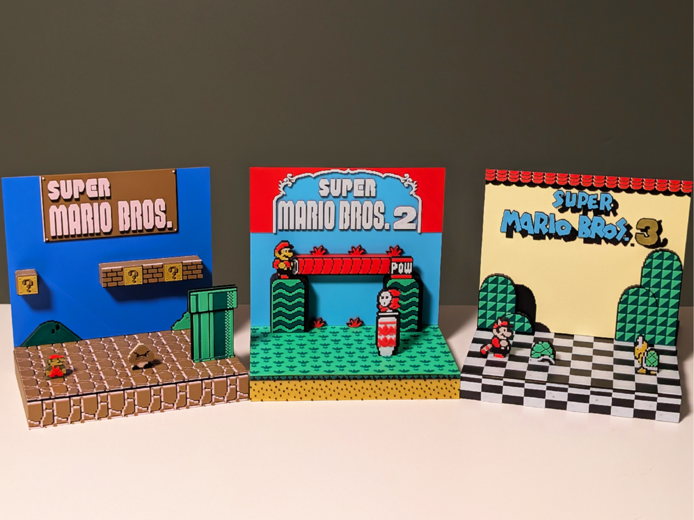 Super Mario Bros. 1 - 3 Nes Trilogy Diorama