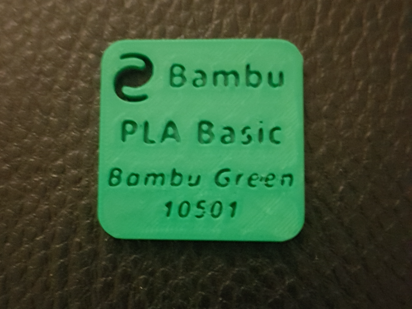 Échantillon filament PLA Basic Bambu Green (10501)
