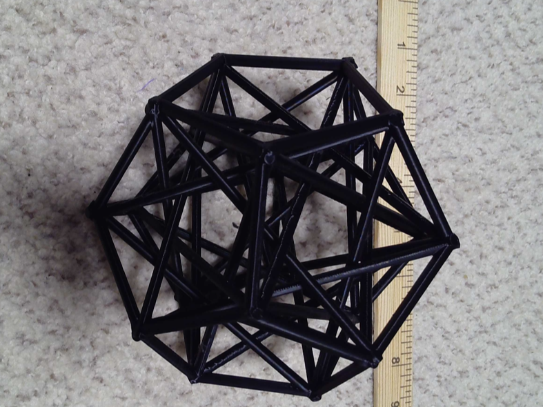 Dodecahedron with 5 intersecting tetrahedron