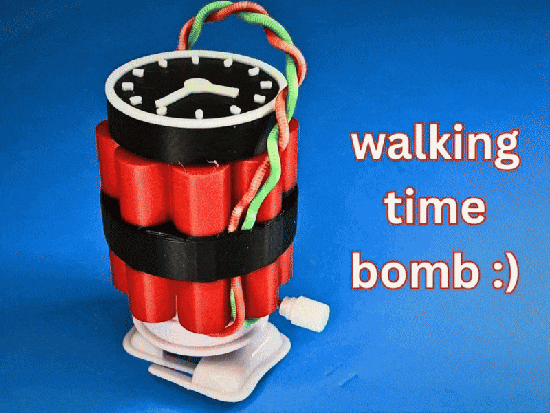 Wind-up Toy Walking Time Bomb