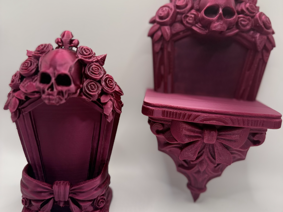 Gothic Coffin Skull  BBW Soap Holder & Shelf