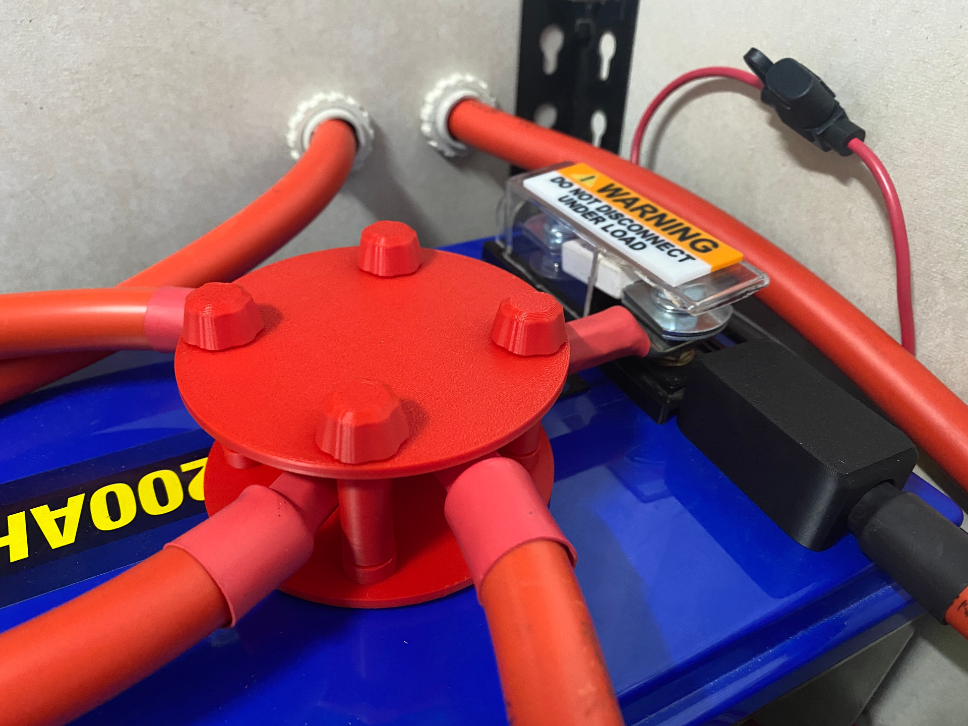 Off-Grid Solar Power Battery Bank Terminal Cover