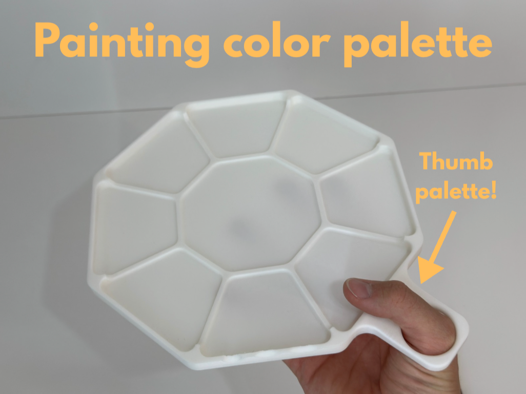 Thumb painting color palette