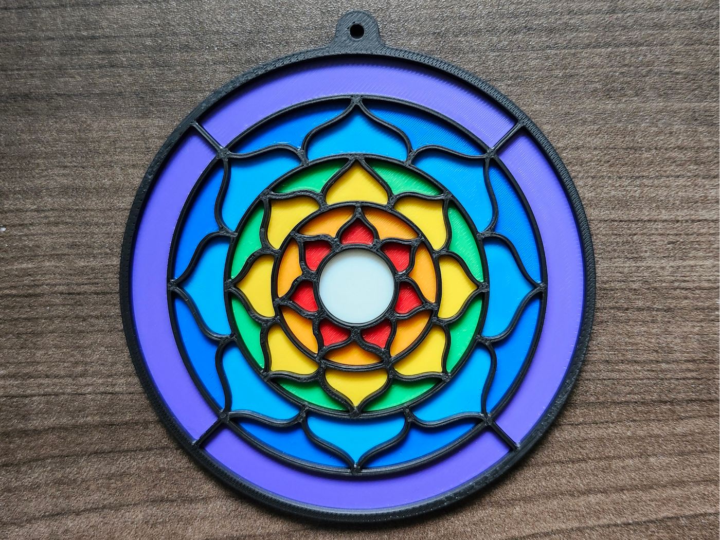 Lotus Flower Faux StainGlass