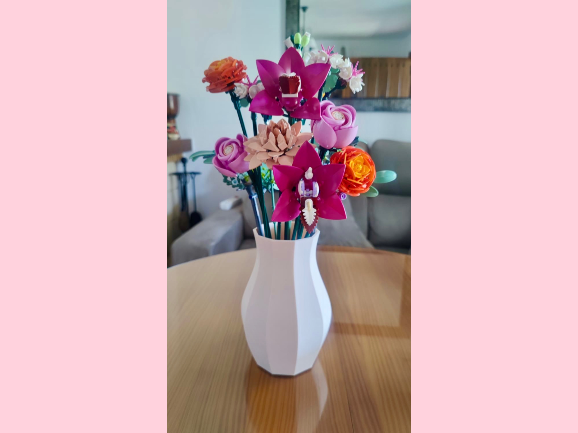 Jarrón para flores de bloques