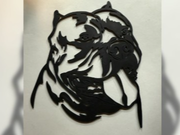 American bully silhouette (wall art)