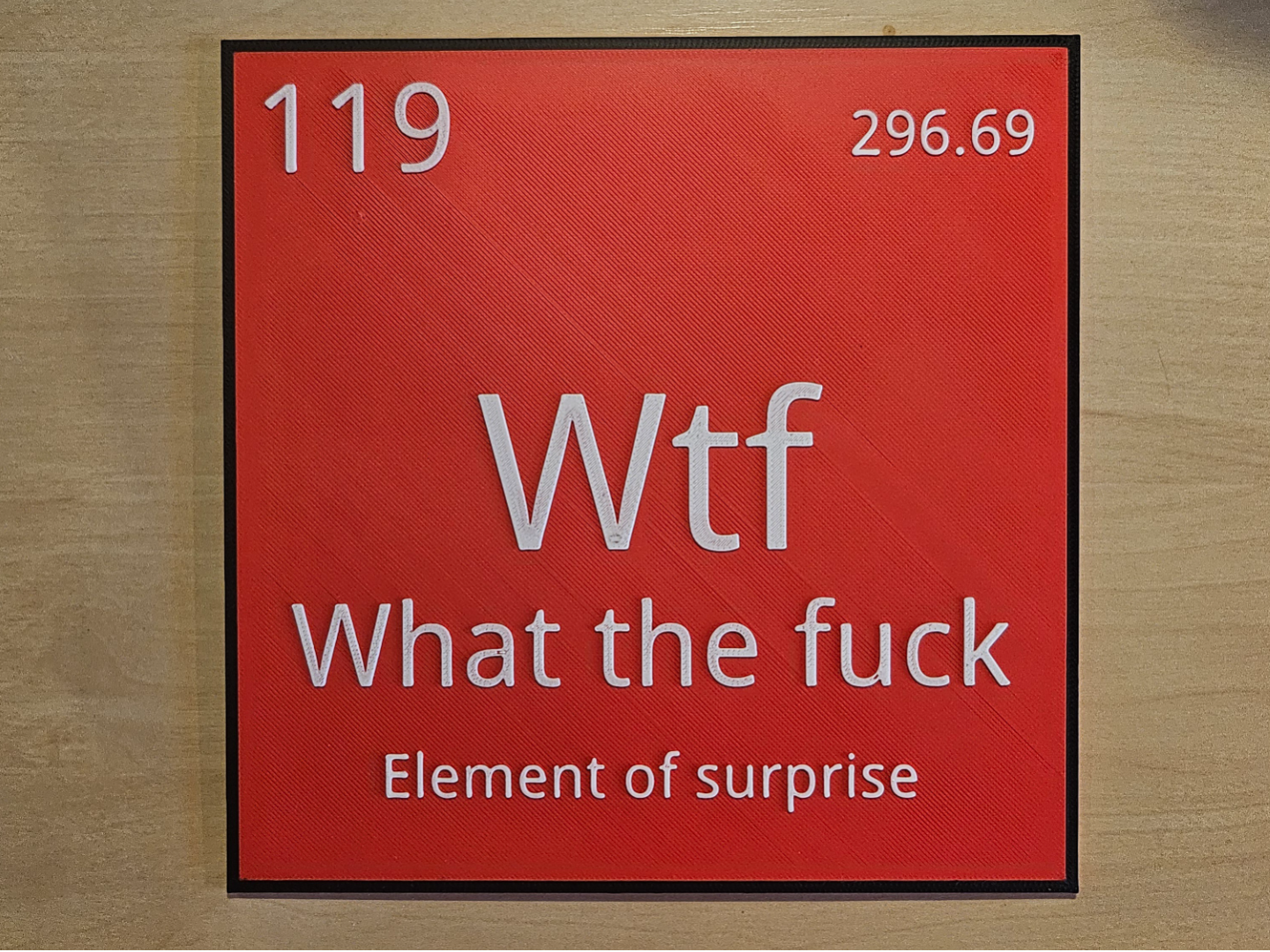 WTF Periodic Element Sign