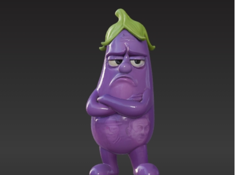 une aubergine qui boude