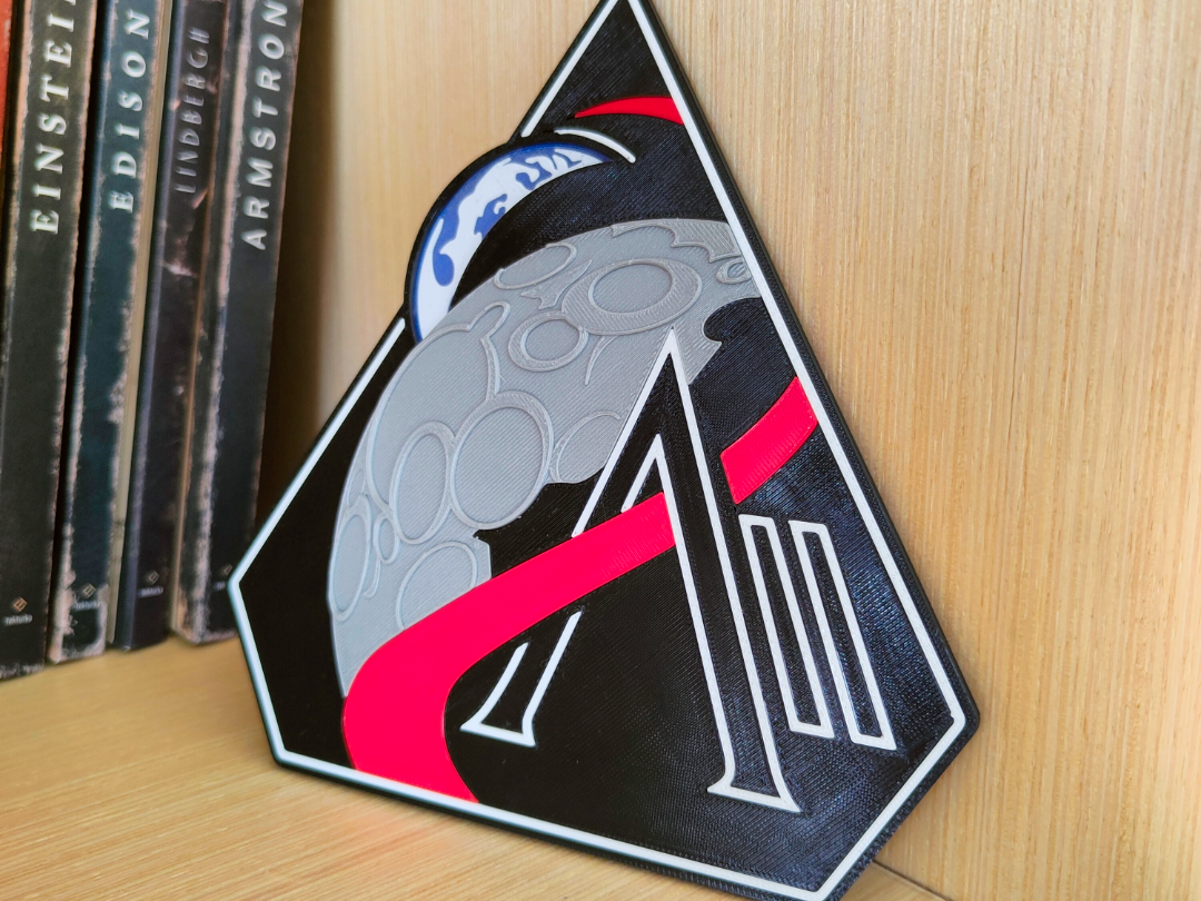Artemis II mission patch (no multicolor)