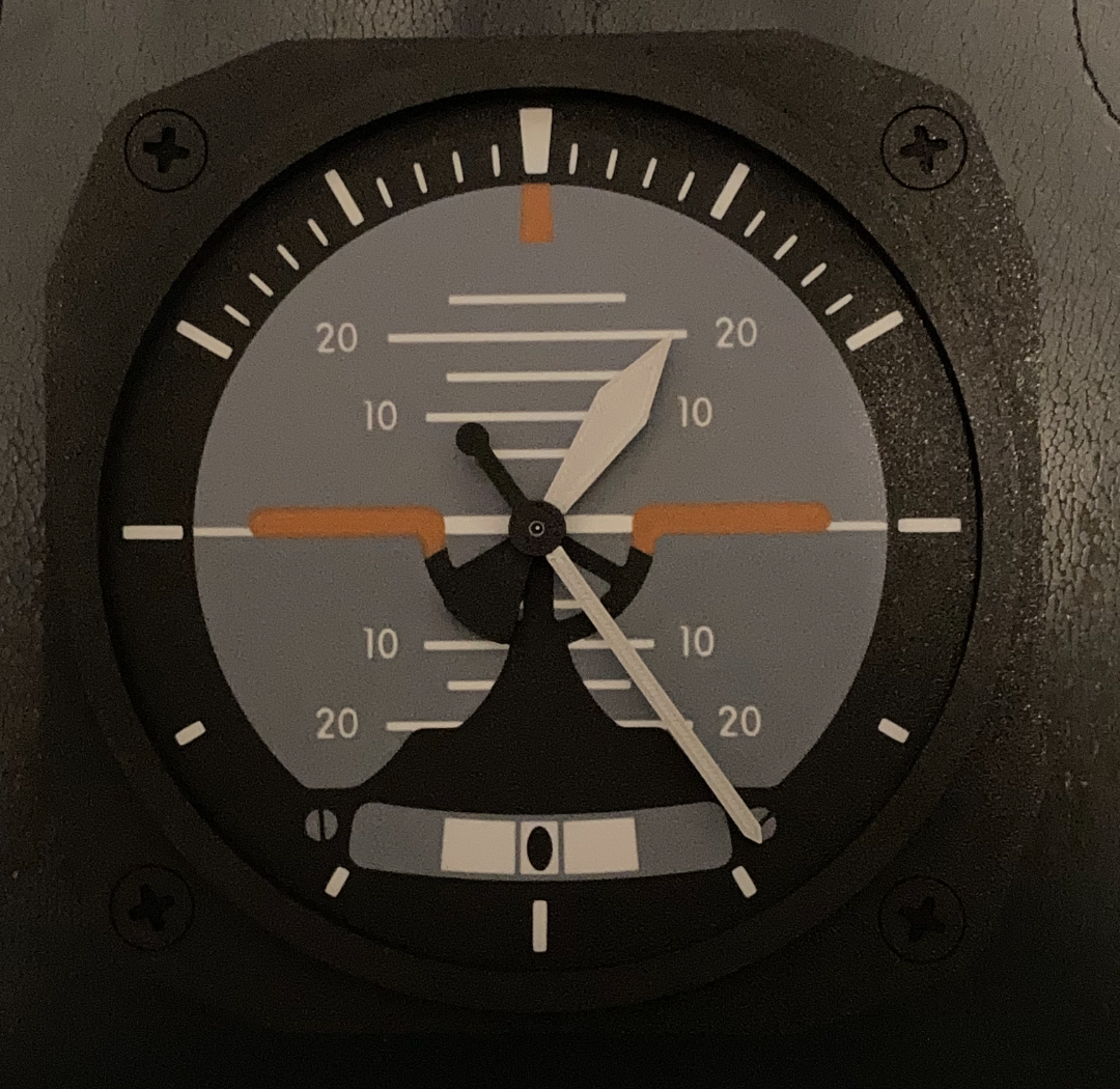 Trintec Turn and Bank Indicator wall clock v2