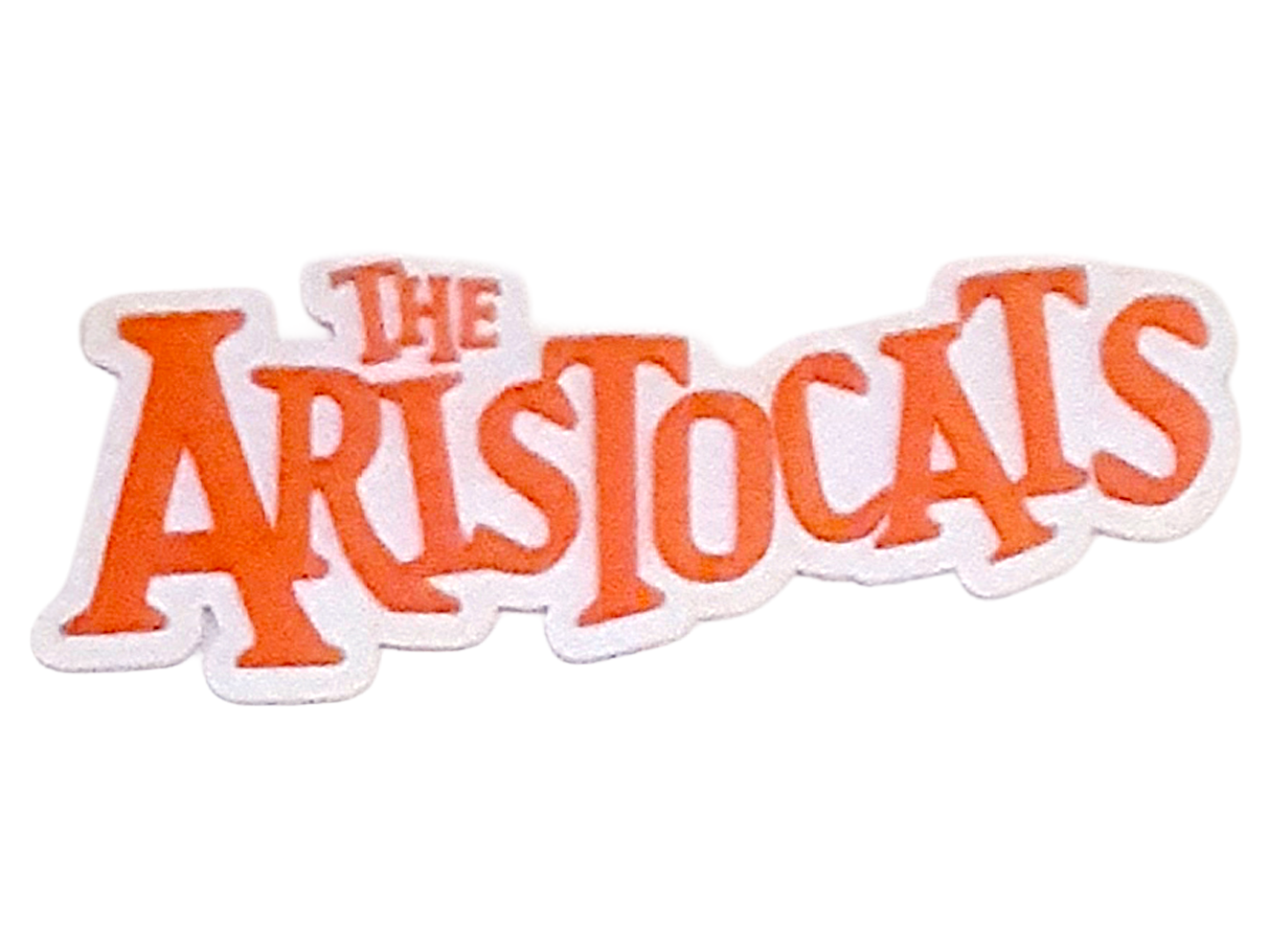 The Aristocats Logo Disney Movie Cats Orange 70s