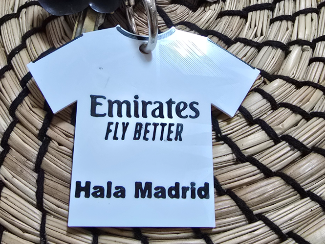 Hala Real Madrid Keychain Custom name