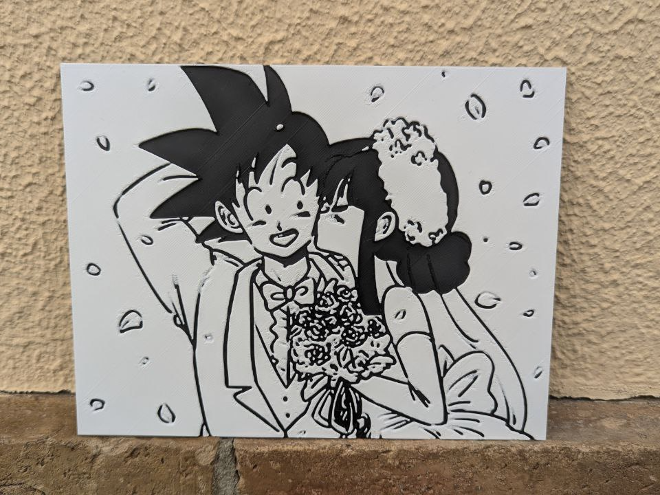 Goku & Chi-Chi Wedding - Dragon Ball - Hueforge