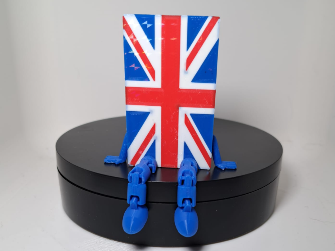 Flag of UK with flexi legs
