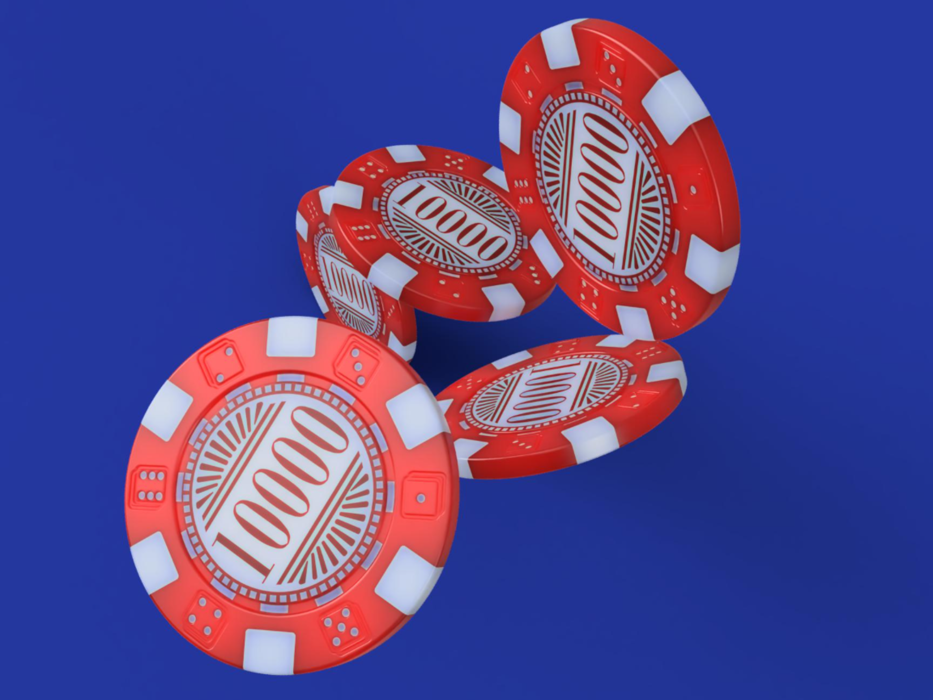 Poker chip from anime 10000 JPY 2 color model