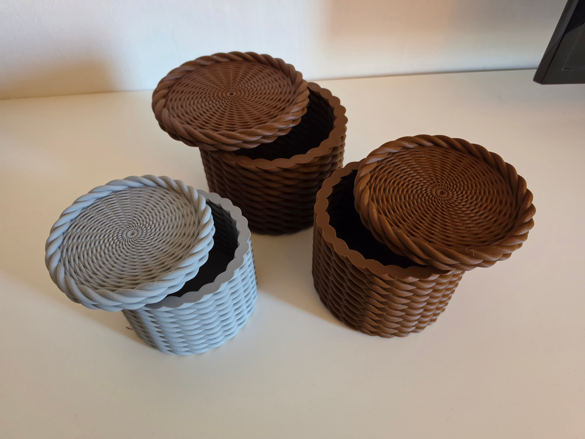 Round Rope Basket - With Lid