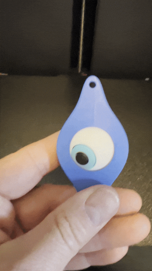 Greek Evil Eye or Ophthalmòs Báskanos Keychain