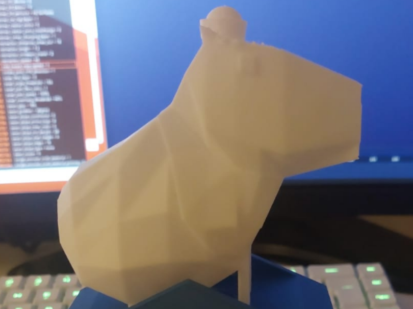 Low Poly Capybara with Scarf (and Seaman's hat)