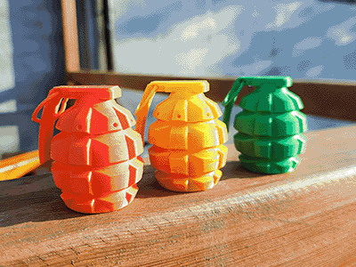 Water Grenade PET Bottle Cap (print in place)