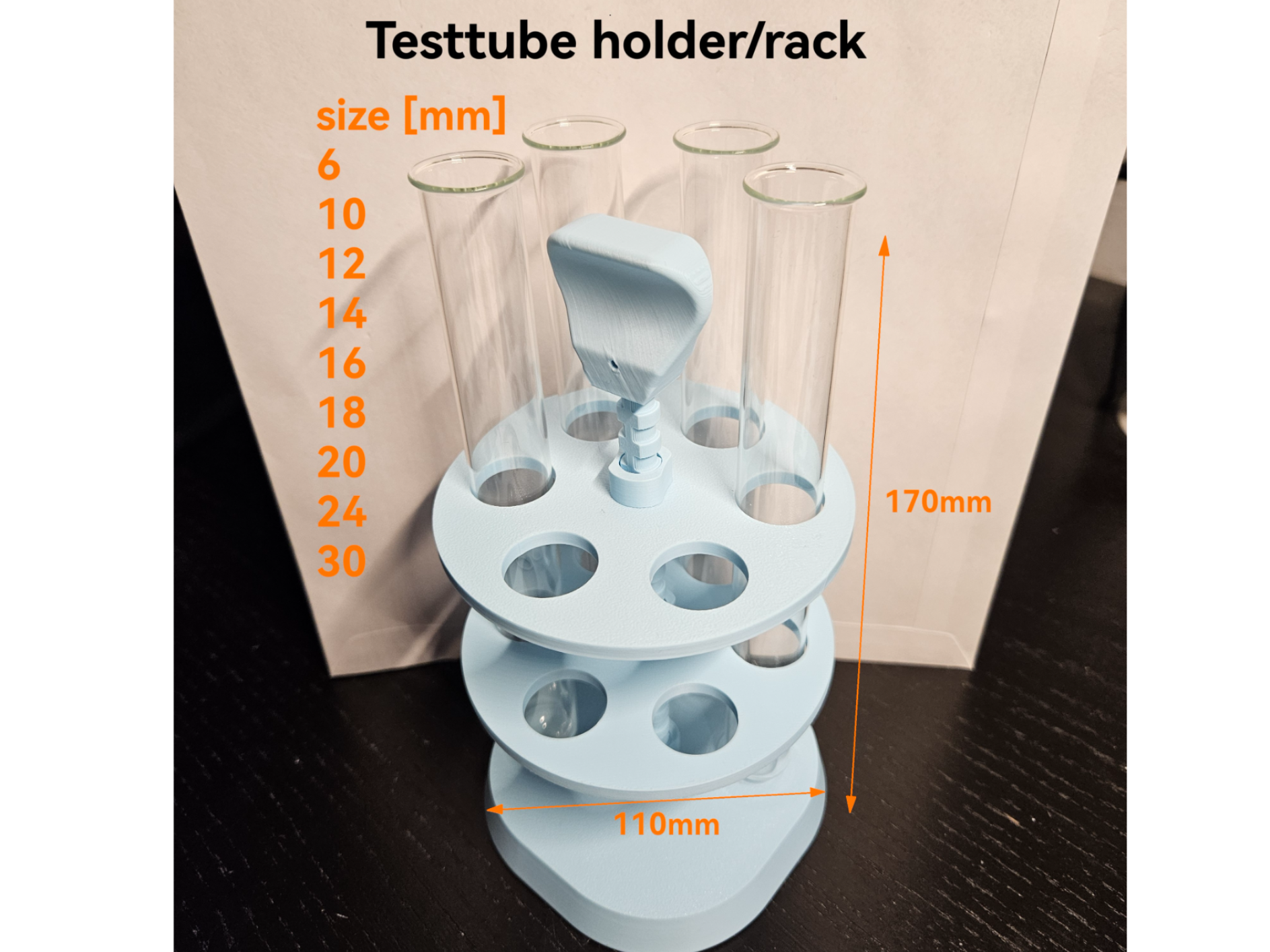 round Testtube rack (different sizes)