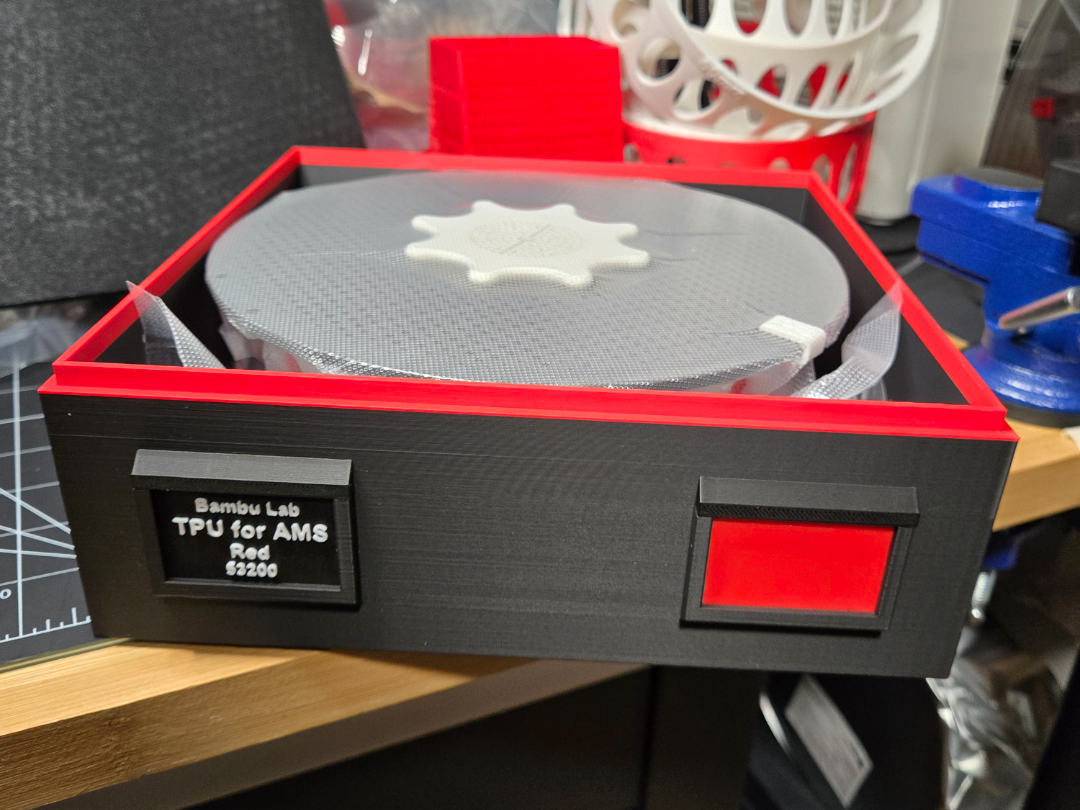Filament Spool Box 76mm with colour border