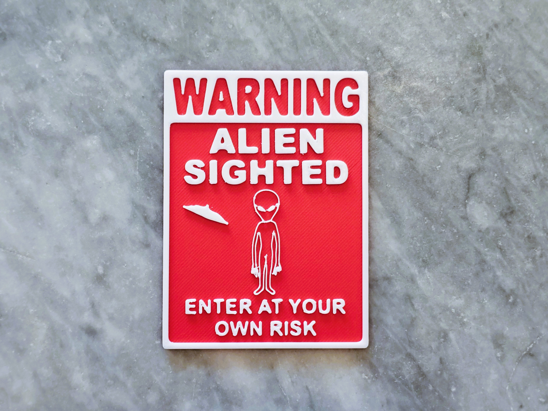 Alien Sighted warning sign