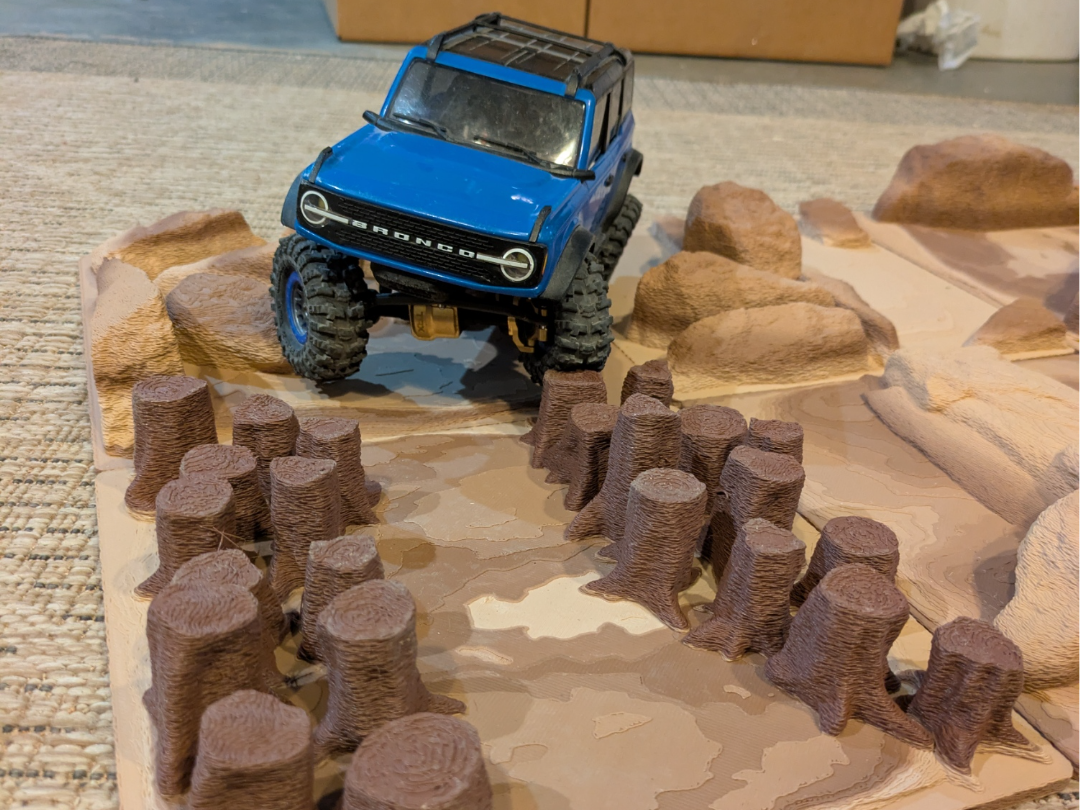 Rc crawler park stumps indoor crawler course