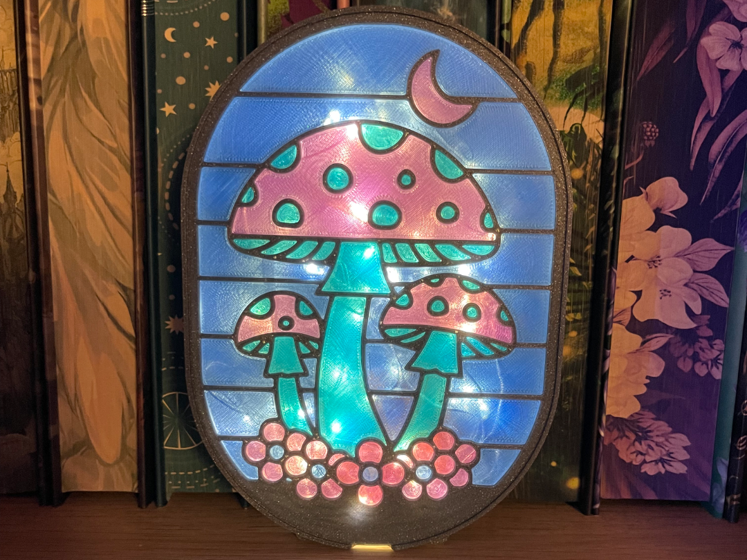 Evening Mushroom Lantern Light-Up Bookshelf Decor