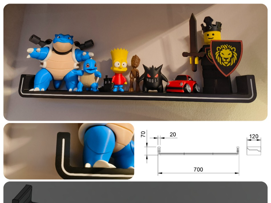 wallshelf middle, Wandregal mittel