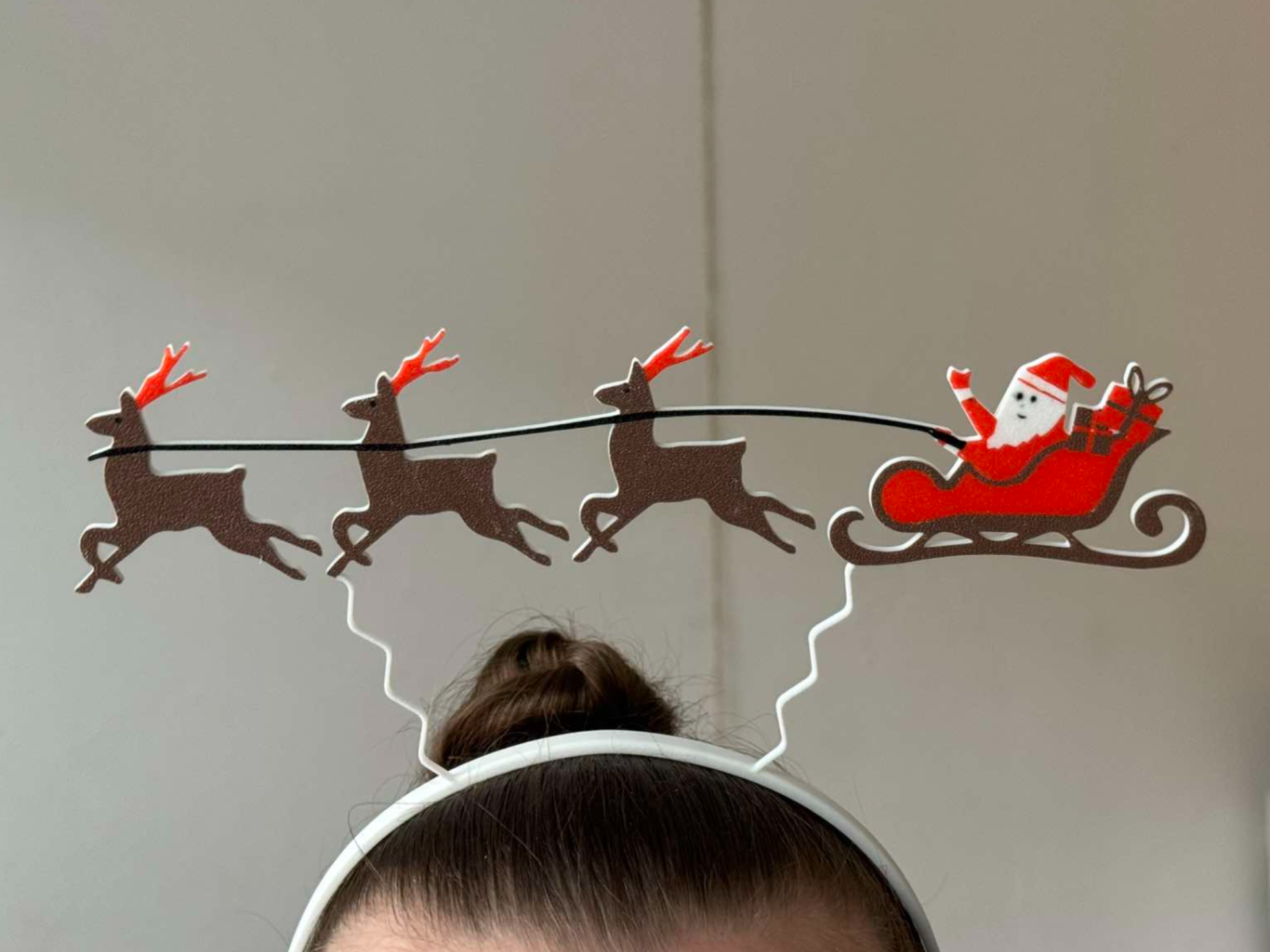Christmas headdress - Santa with Reindeers