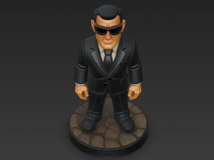 Agent Secret – Figurine Moderne Stylisée
