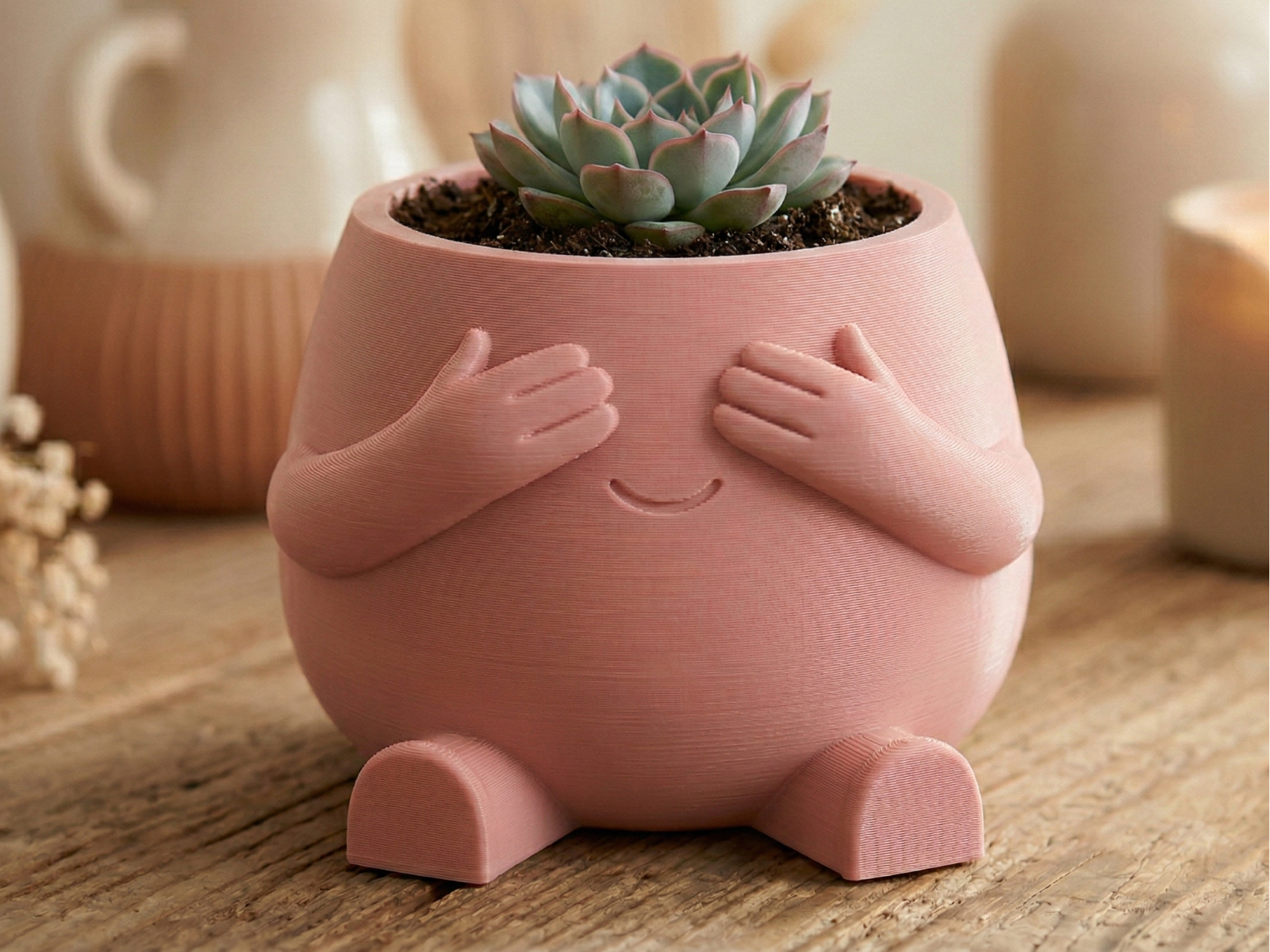 "Shy-Guy" Character Pot - Modern Planter