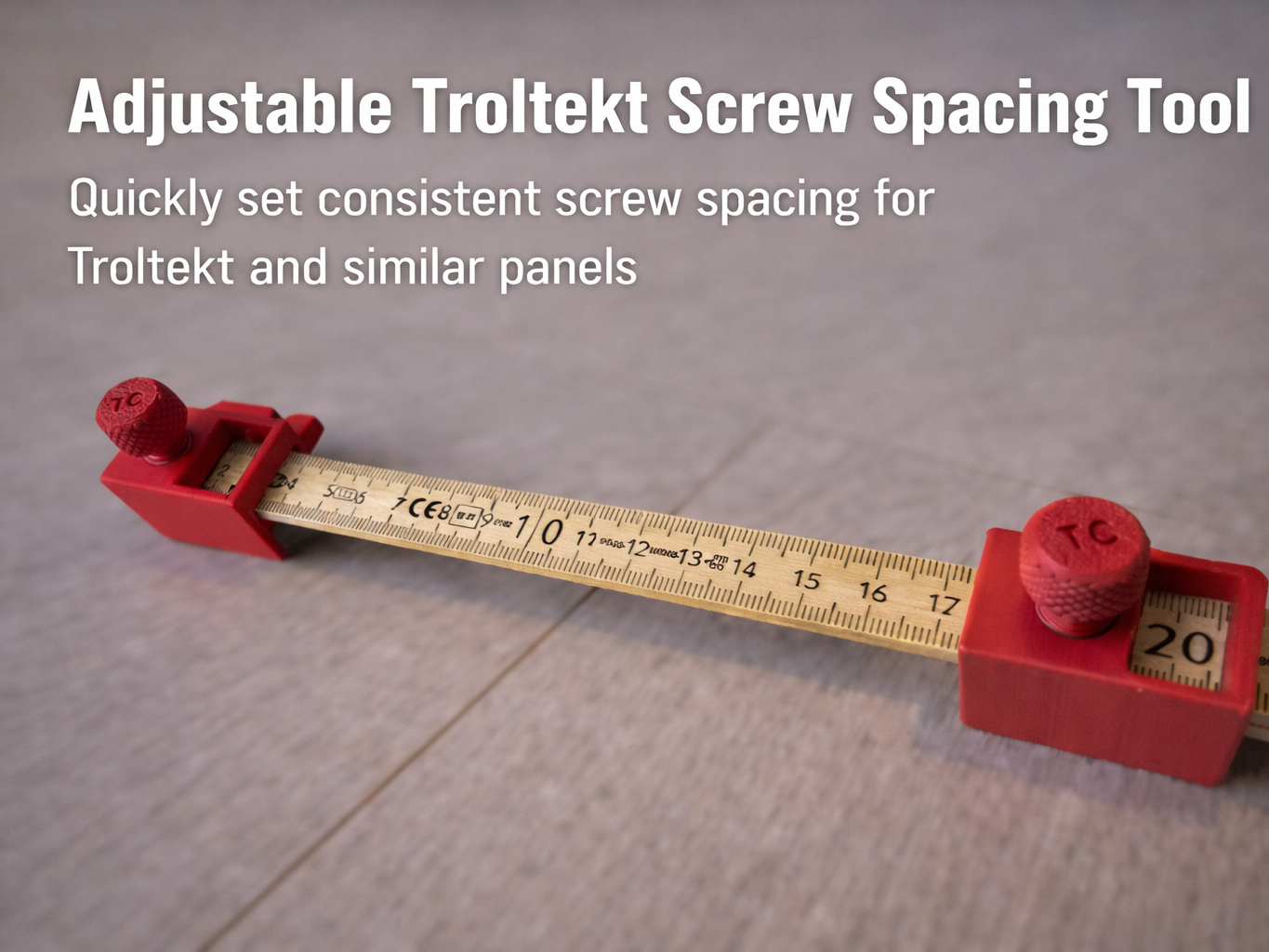 Screw Spacing Tool – Acoustic Panel (Troltekt)