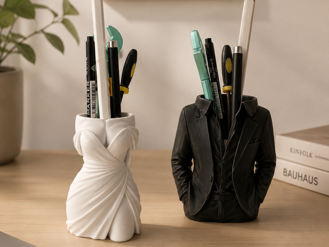 Elegant Couple Pen Holder Set – Organizer