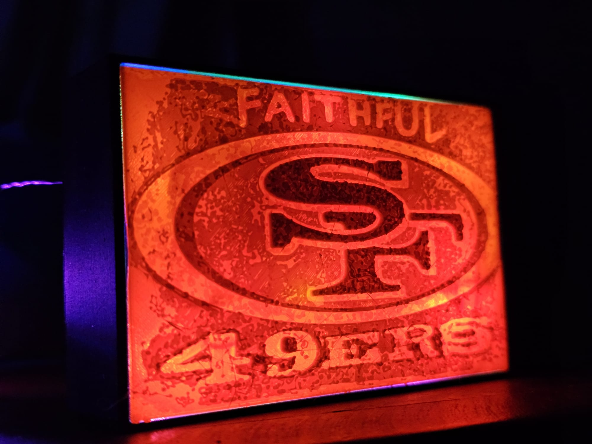 Hueforge Faithful to the bay, SF - 49ers light box
