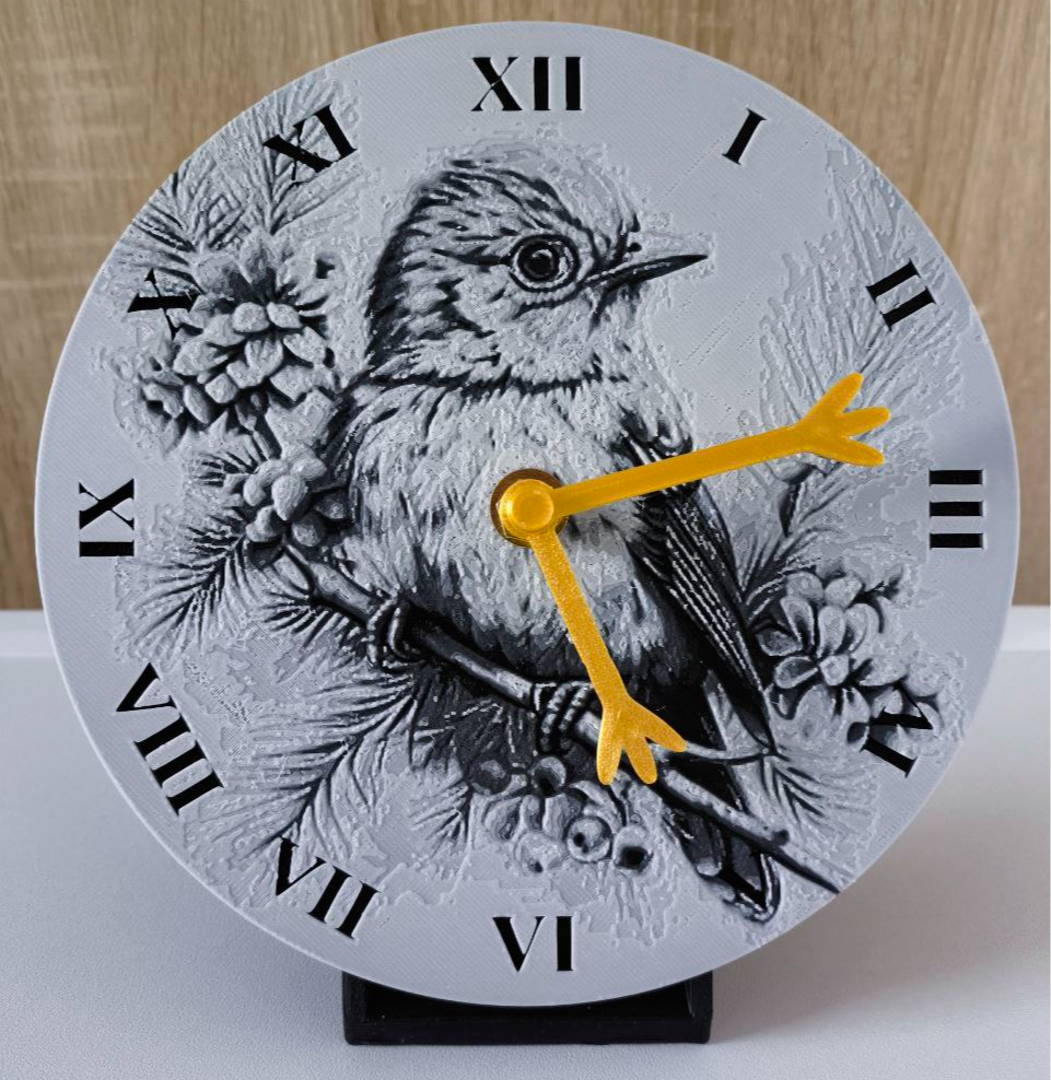 Spatz Uhr Hueforge