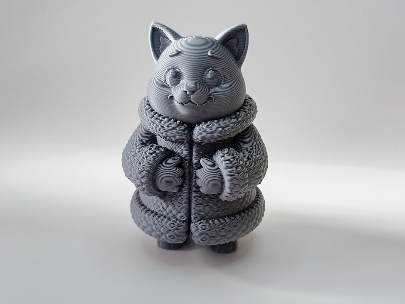 Winterkatze "Flauschpfote" im Kuschelmantel