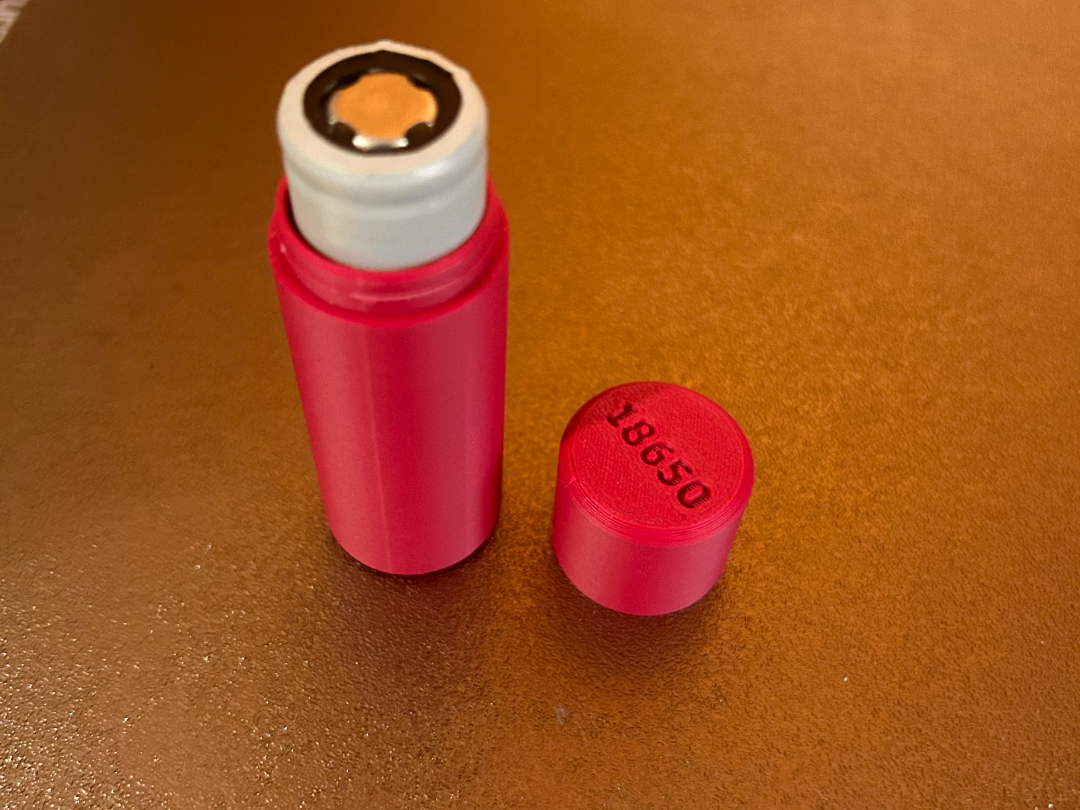 18650 Single battery case with snap fit lid