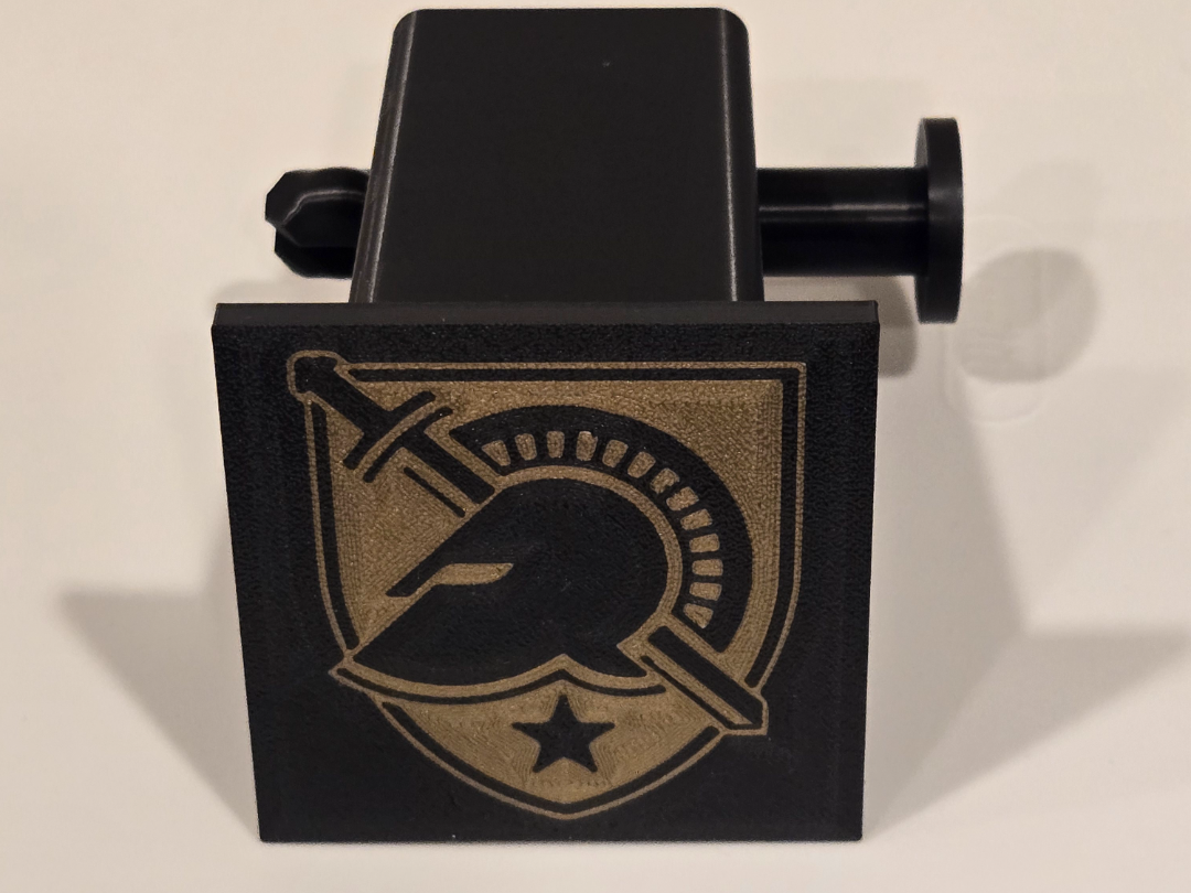 Army Black Knights 2" trailer hitch cover