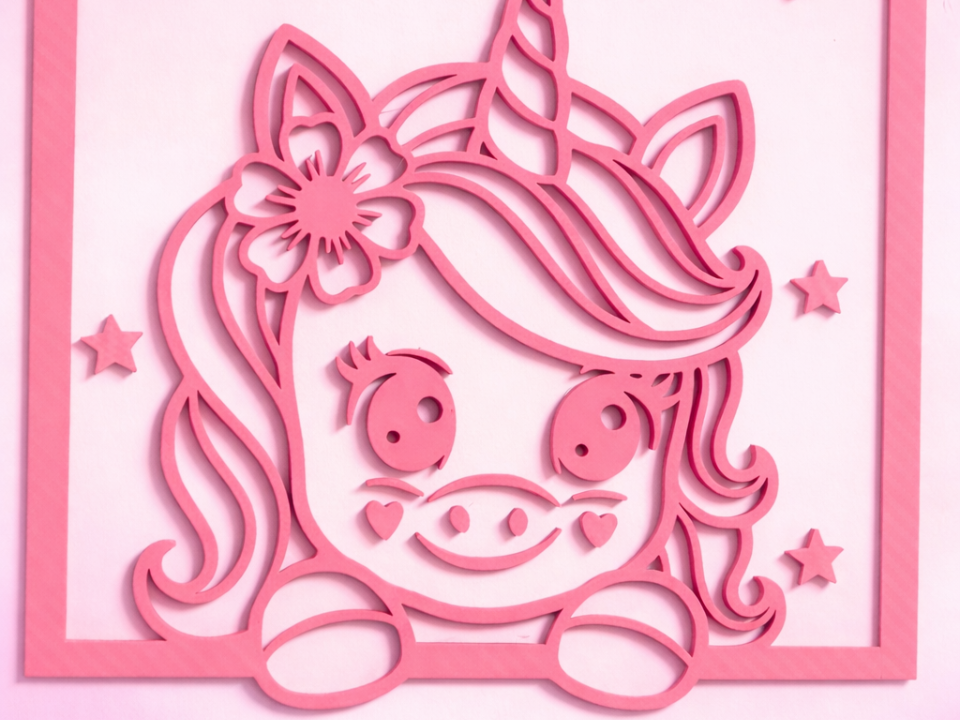 Cute Pink Unicorn Wall Decor