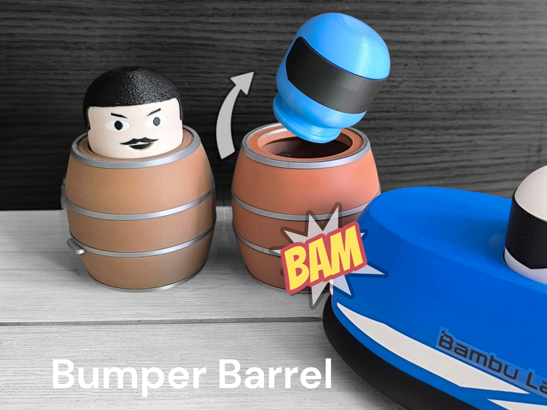 Bumper Barrel for Duel Bumper Car #cyberbrick